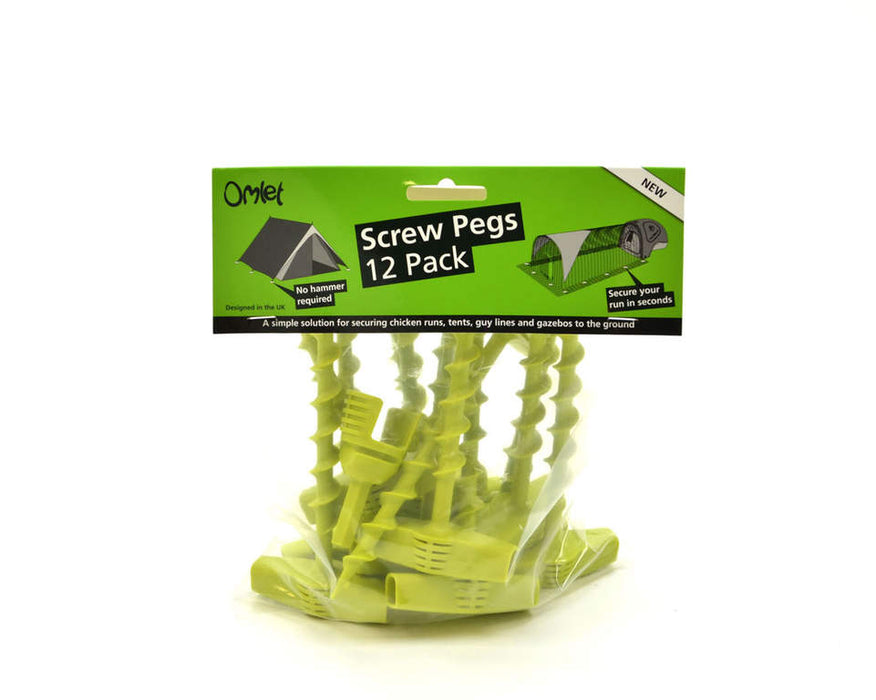 Omlet Screw Pegs - 12 Pack