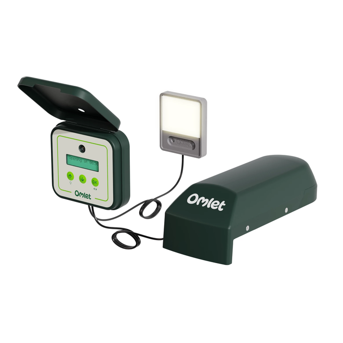 Go Smart Door for chicken coops from Omlet with optional light