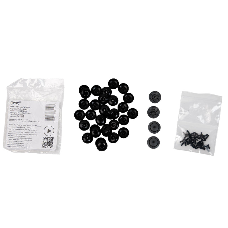 Geo Bird Cage - Node Washer Replacement Pack - Grey