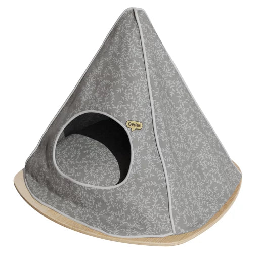 Freestyle Indoor Cat Tree - Bamboo Platform with Tipi - Catnip Grey (includes bracket)