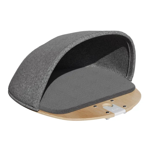 Freestyle Indoor Cat Tree - Bamboo Platform with Felt Den and Woven Grey Cushion (includes bracket)