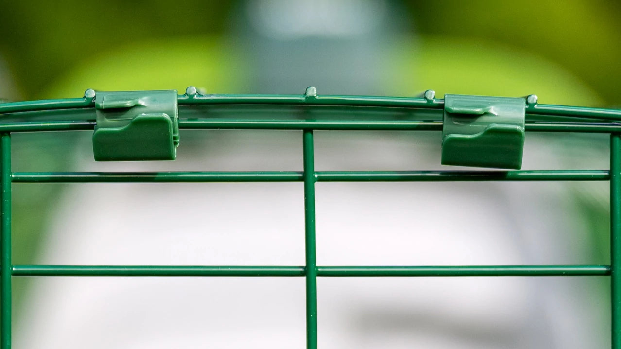 Strong welded wire of a predator proof chicken coop