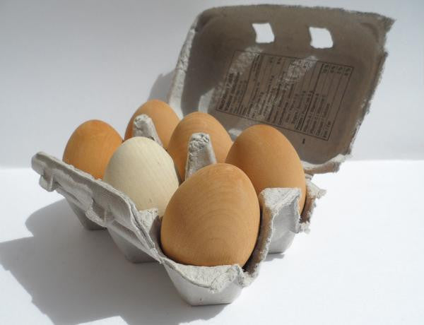 6 Wooden Nest Eggs